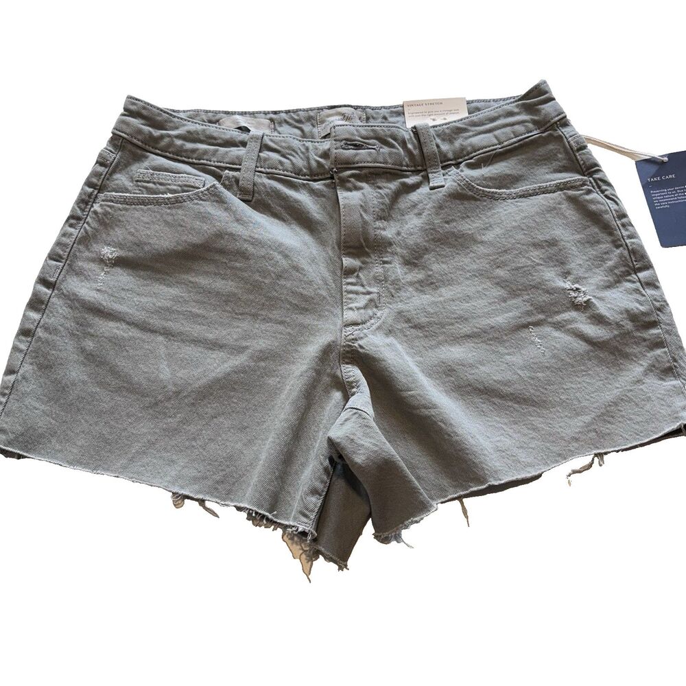 Misty Green Vintage-Style Denim Cutoff Shorts | Stretch | Universal Thread 10